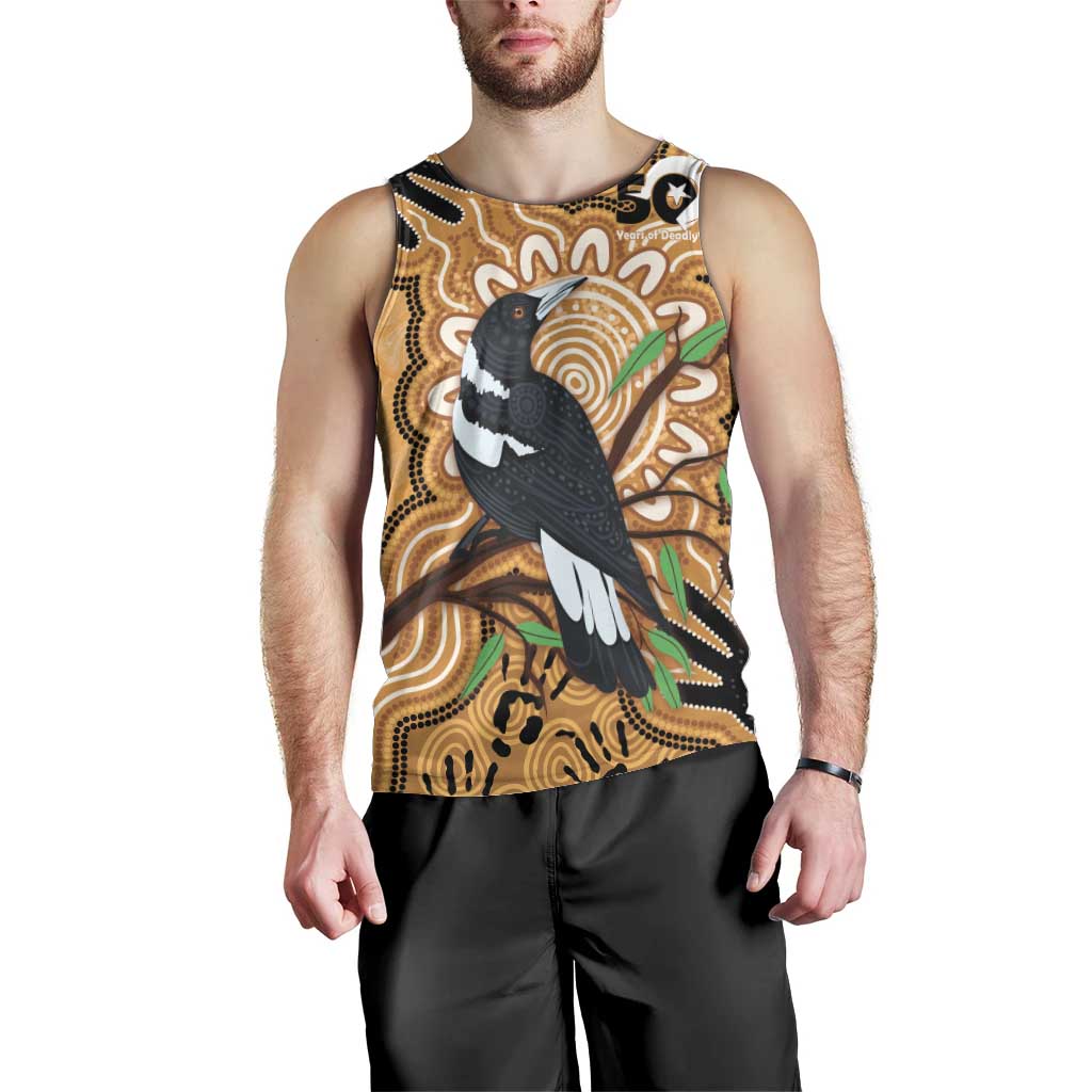 Personalised Australia Magpie NAIDOC Week 2026 Men Tank Top 50 Years of Deadly Aboriginal Art