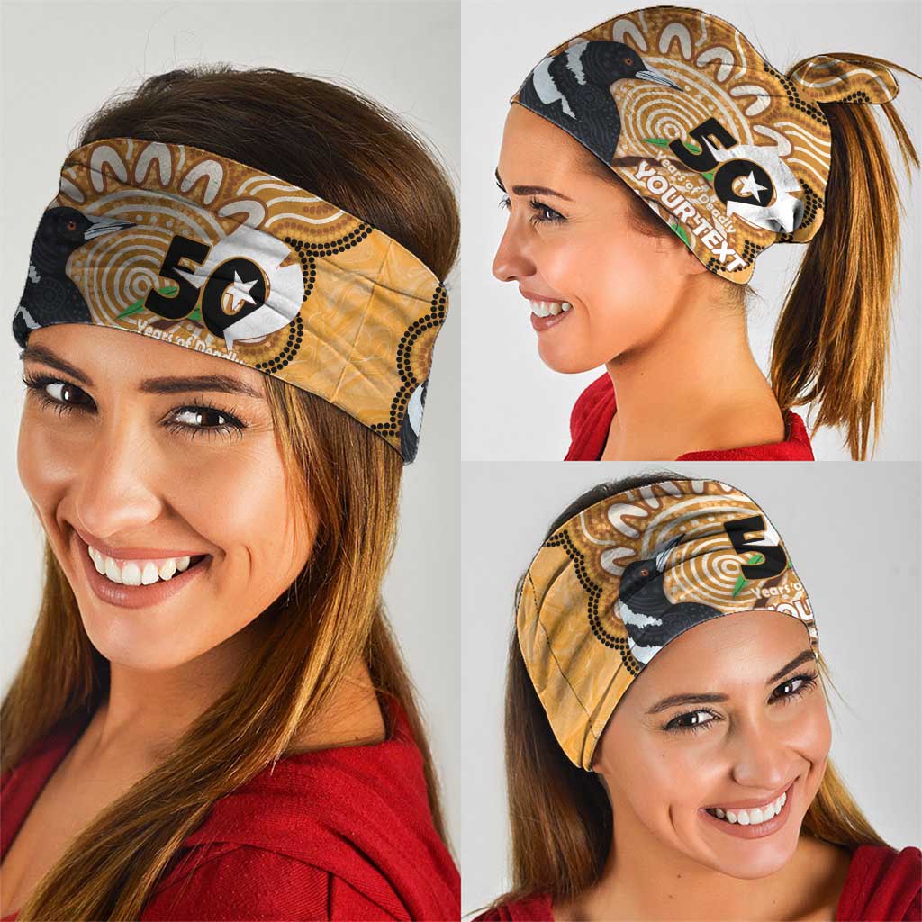 Personalised Australia Magpie NAIDOC Week 2026 Neck Gaiter 50 Years of Deadly Aboriginal Art