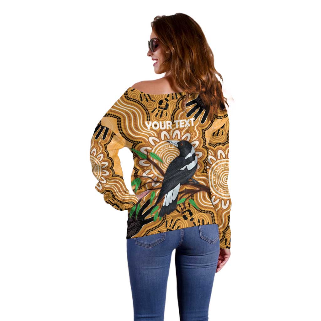 Personalised Australia Magpie NAIDOC Week 2026 Off Shoulder Sweater 50 Years of Deadly Aboriginal Art