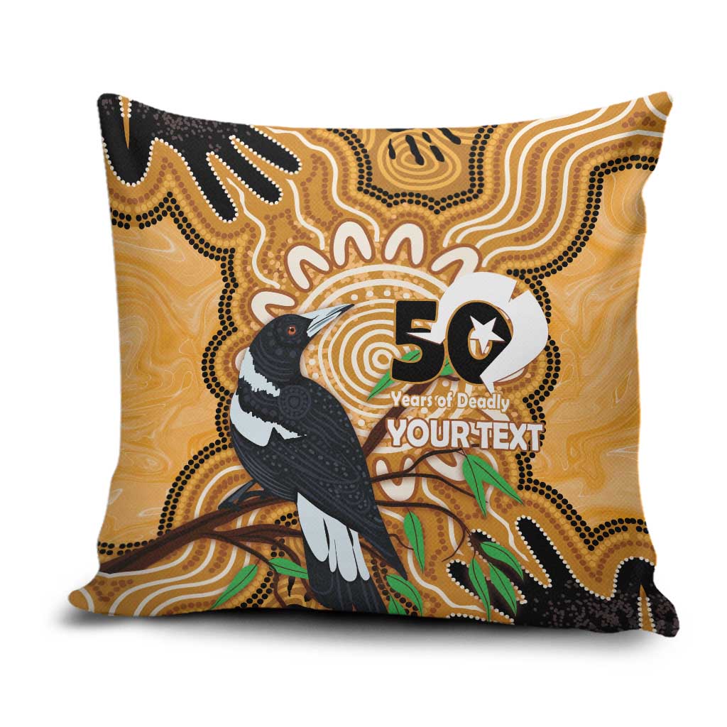 Personalised Australia Magpie NAIDOC Week 2026 Pillow Cover 50 Years of Deadly Aboriginal Art