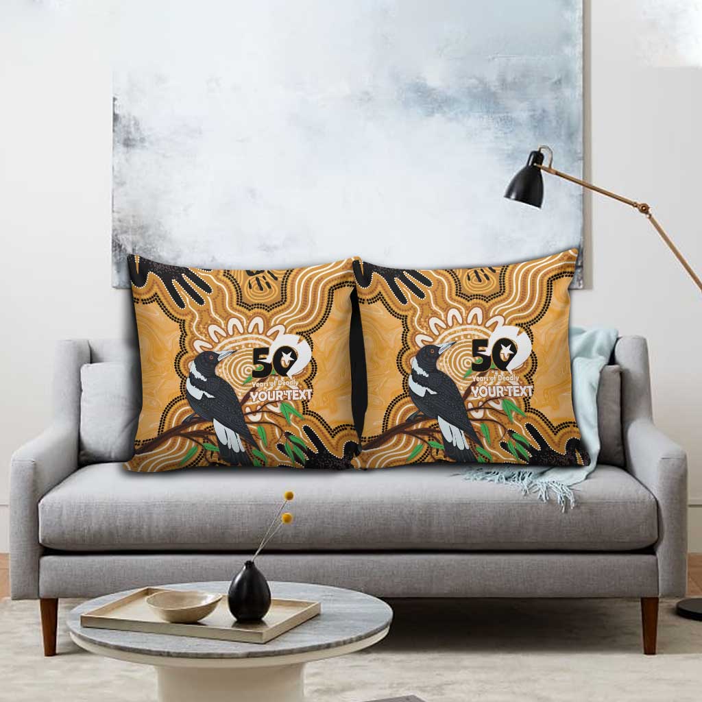 Personalised Australia Magpie NAIDOC Week 2026 Pillow Cover 50 Years of Deadly Aboriginal Art
