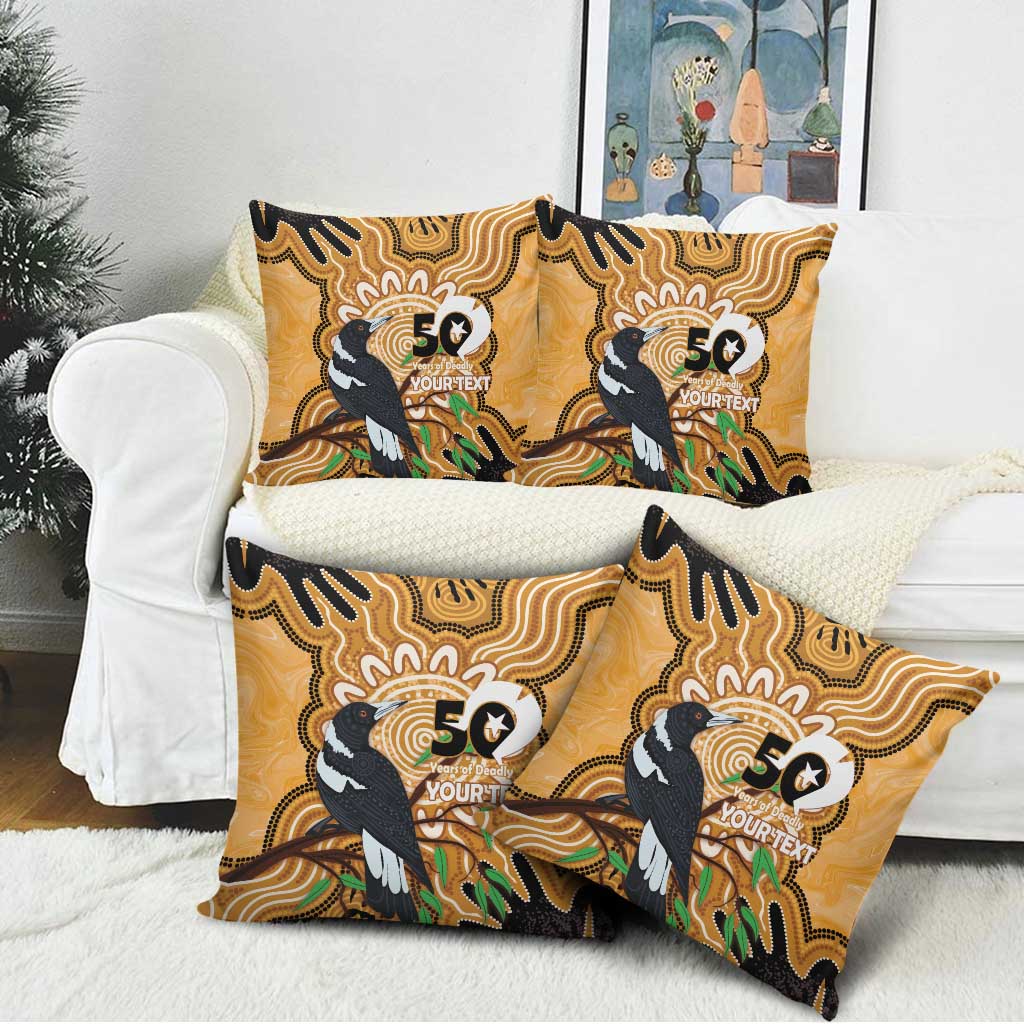 Personalised Australia Magpie NAIDOC Week 2026 Pillow Cover 50 Years of Deadly Aboriginal Art