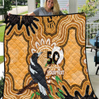 Personalised Australia Magpie NAIDOC Week 2026 Quilt 50 Years of Deadly Aboriginal Art
