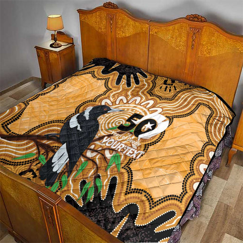 Personalised Australia Magpie NAIDOC Week 2026 Quilt 50 Years of Deadly Aboriginal Art