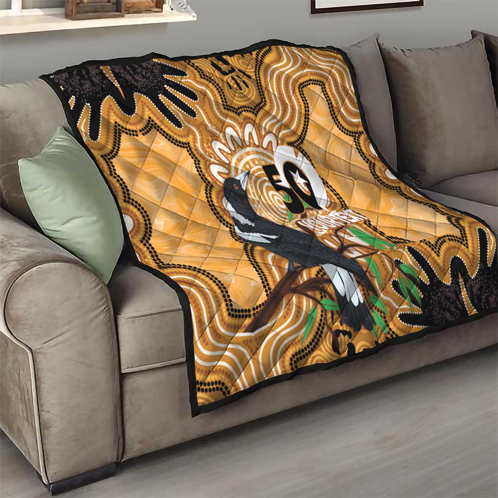 Personalised Australia Magpie NAIDOC Week 2026 Quilt 50 Years of Deadly Aboriginal Art