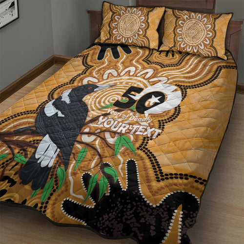 Personalised Australia Magpie NAIDOC Week 2026 Quilt Bed Set 50 Years of Deadly Aboriginal Art