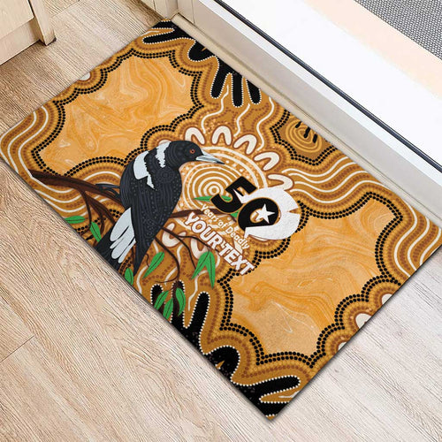 Personalised Australia Magpie NAIDOC Week 2026 Rubber Doormat 50 Years of Deadly Aboriginal Art