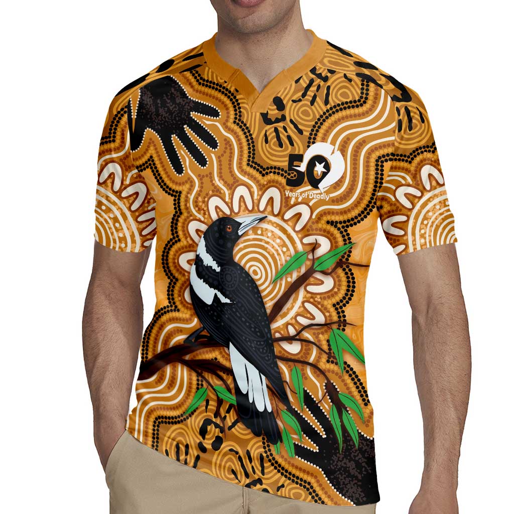 Personalised Australia Magpie NAIDOC Week 2026 Rugby Jersey 50 Years of Deadly Aboriginal Art