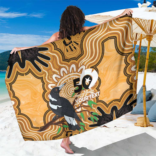 Personalised Australia Magpie NAIDOC Week 2026 Sarong 50 Years of Deadly Aboriginal Art
