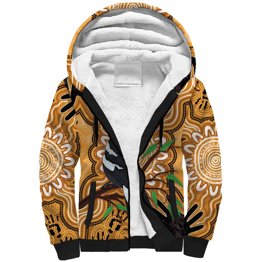 Personalised Australia Magpie NAIDOC Week 2026 Sherpa Hoodie 50 Years of Deadly Aboriginal Art