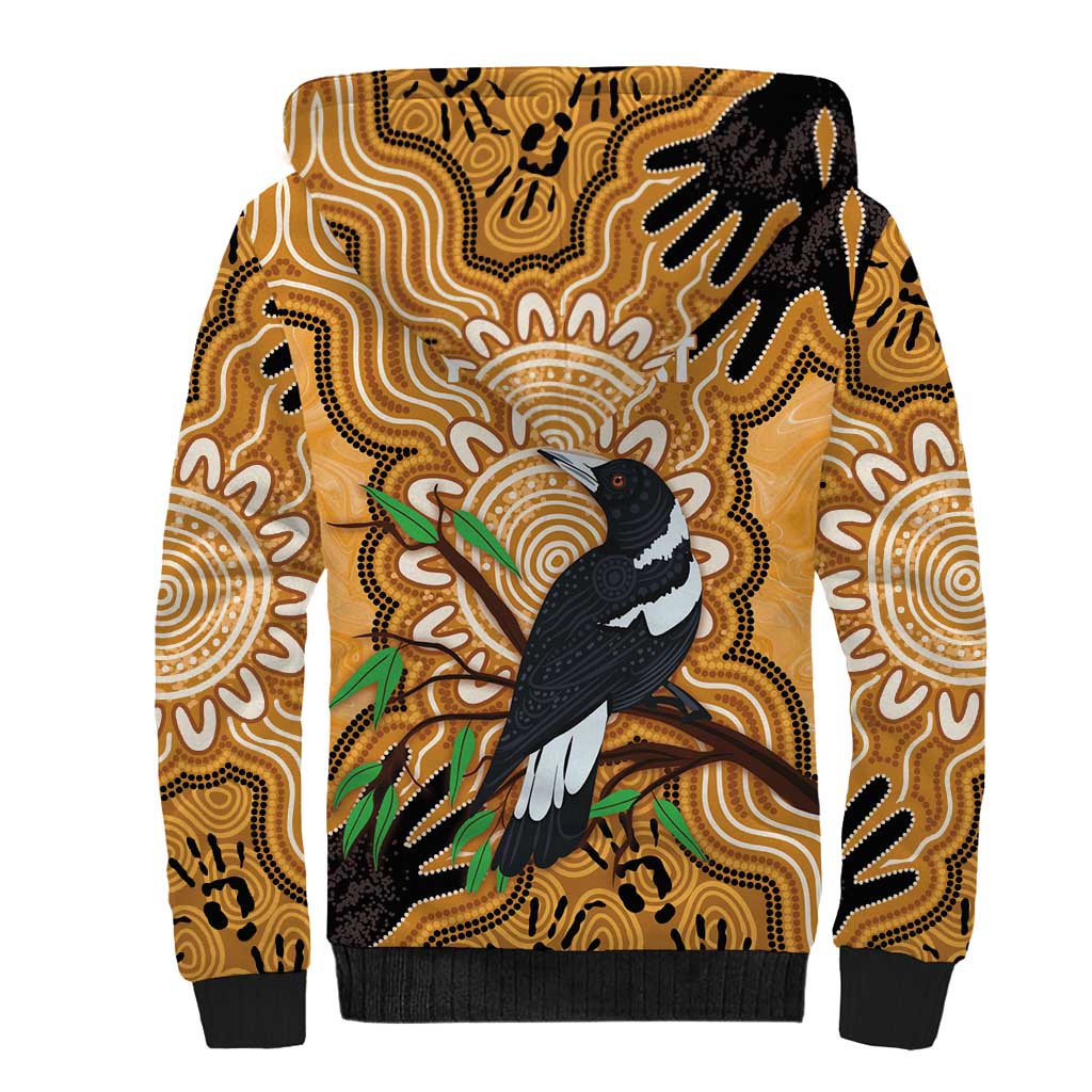 Personalised Australia Magpie NAIDOC Week 2026 Sherpa Hoodie 50 Years of Deadly Aboriginal Art