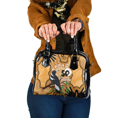 Personalised Australia Magpie NAIDOC Week 2026 Shoulder Handbag 50 Years of Deadly Aboriginal Art