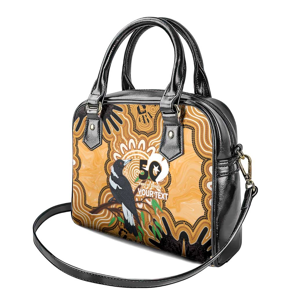Personalised Australia Magpie NAIDOC Week 2026 Shoulder Handbag 50 Years of Deadly Aboriginal Art