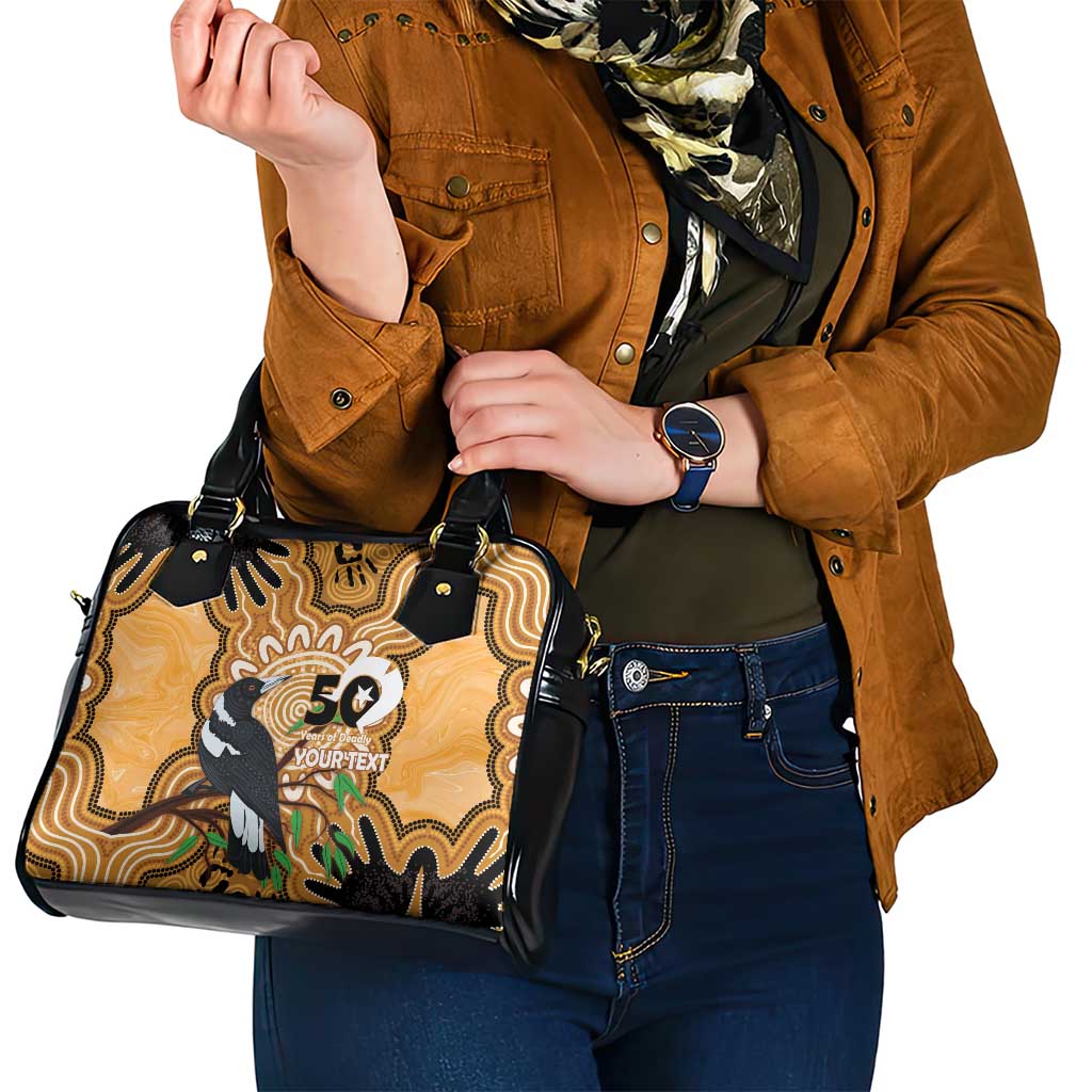 Personalised Australia Magpie NAIDOC Week 2026 Shoulder Handbag 50 Years of Deadly Aboriginal Art