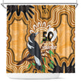 Personalised Australia Magpie NAIDOC Week 2026 Shower Curtain 50 Years of Deadly Aboriginal Art