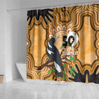 Personalised Australia Magpie NAIDOC Week 2026 Shower Curtain 50 Years of Deadly Aboriginal Art
