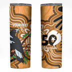 Personalised Australia Magpie NAIDOC Week 2026 Skinny Tumbler 50 Years of Deadly Aboriginal Art