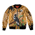 Personalised Australia Magpie NAIDOC Week 2026 Sleeve Zip Bomber Jacket 50 Years of Deadly Aboriginal Art