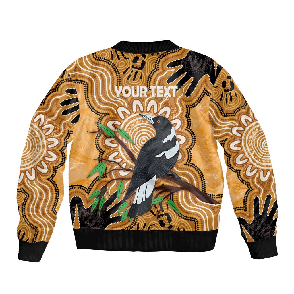 Personalised Australia Magpie NAIDOC Week 2026 Sleeve Zip Bomber Jacket 50 Years of Deadly Aboriginal Art