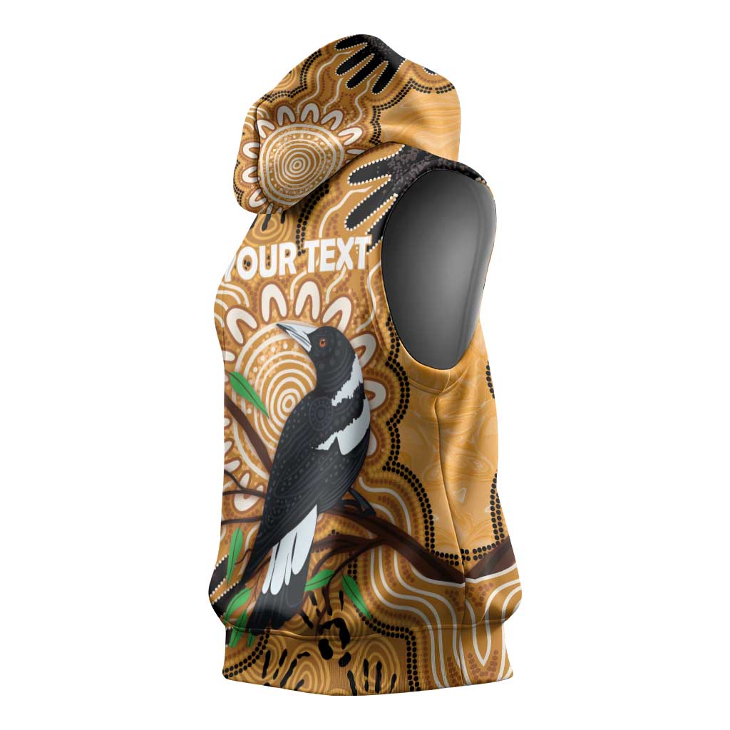 Personalised Australia Magpie NAIDOC Week 2026 Sleeveless Hoodie 50 Years of Deadly Aboriginal Art