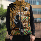Personalised Australia Magpie NAIDOC Week 2026 Sleeveless Puffer Jacket 50 Years of Deadly Aboriginal Art