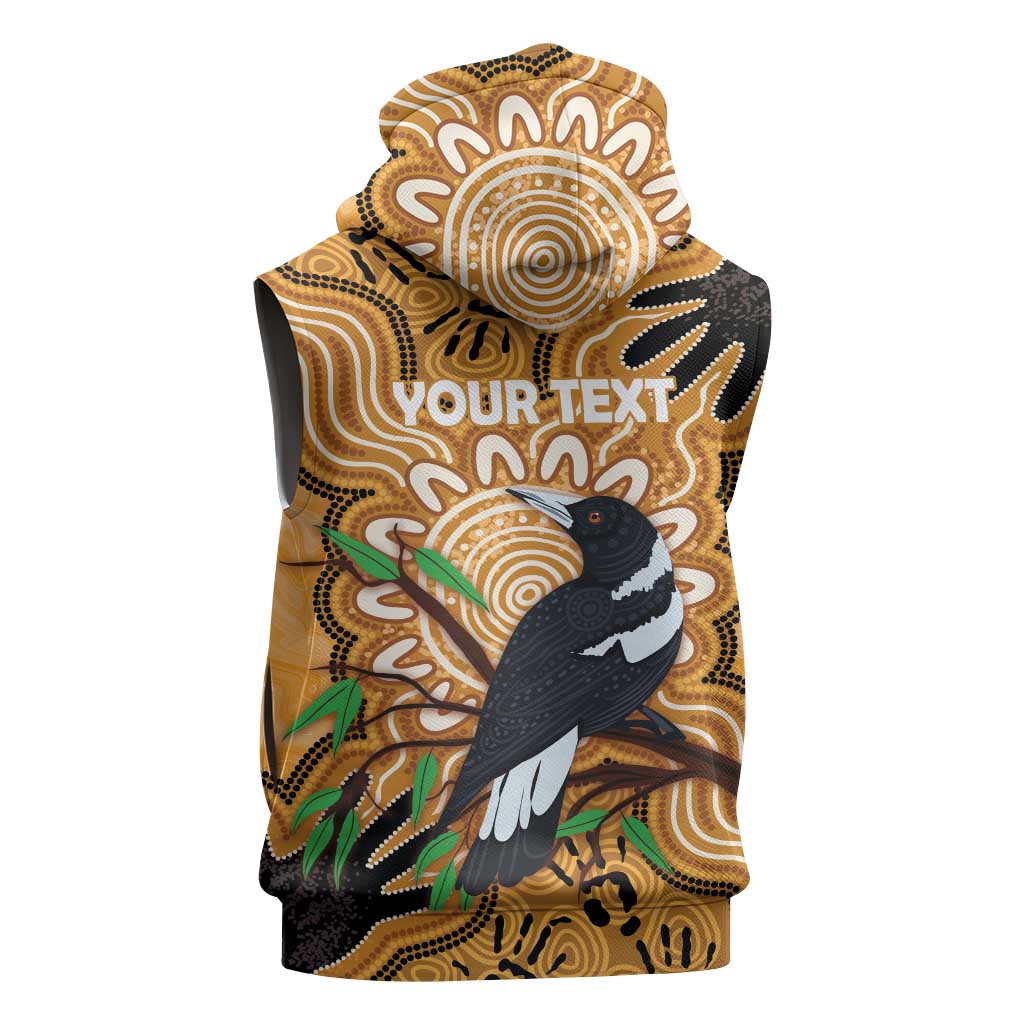 Personalised Australia Magpie NAIDOC Week 2026 Sleeveless Zip Hoodie 50 Years of Deadly Aboriginal Art