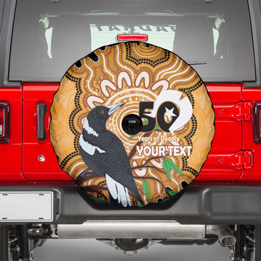 Personalised Australia Magpie NAIDOC Week 2026 Spare Tire Cover 50 Years of Deadly Aboriginal Art