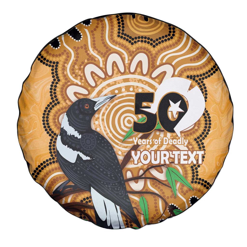 Personalised Australia Magpie NAIDOC Week 2026 Spare Tire Cover 50 Years of Deadly Aboriginal Art