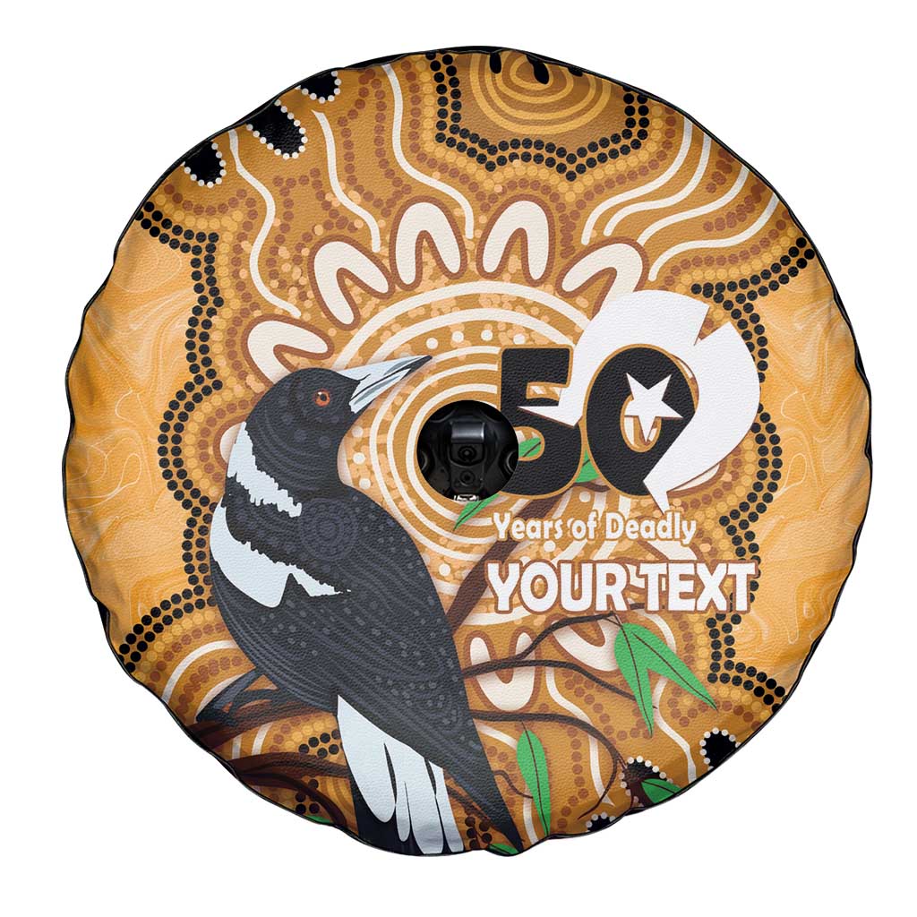 Personalised Australia Magpie NAIDOC Week 2026 Spare Tire Cover 50 Years of Deadly Aboriginal Art