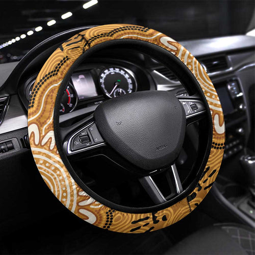 Australia Magpie NAIDOC Week 2026 Steering Wheel Cover 50 Years of Deadly Aboriginal Art