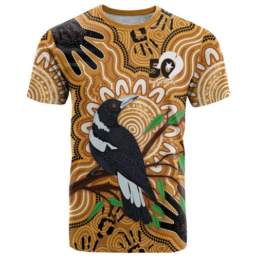 Personalised Australia Magpie NAIDOC Week 2026 T Shirt 50 Years of Deadly Aboriginal Art