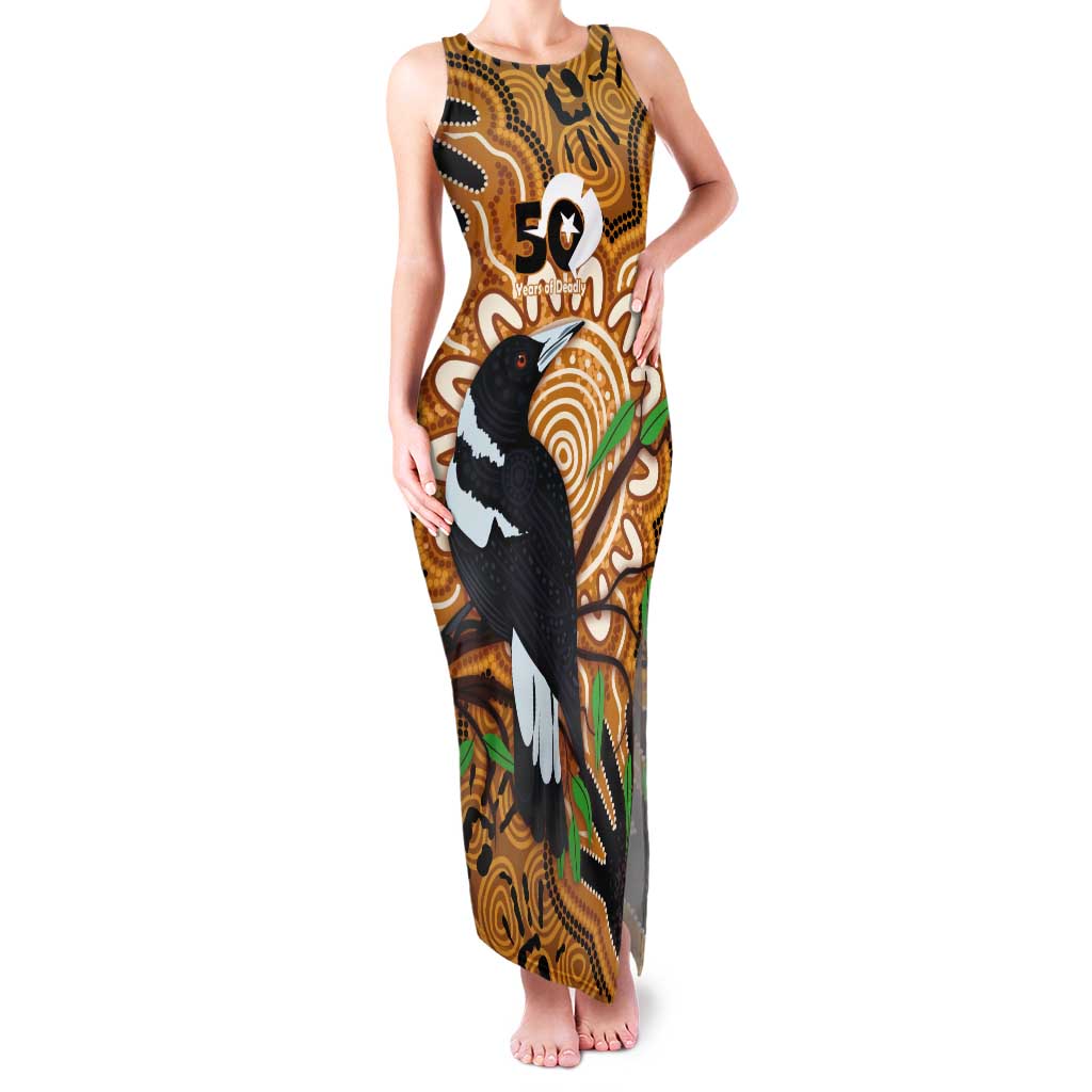 Personalised Australia Magpie NAIDOC Week 2026 Tank Maxi Dress 50 Years of Deadly Aboriginal Art