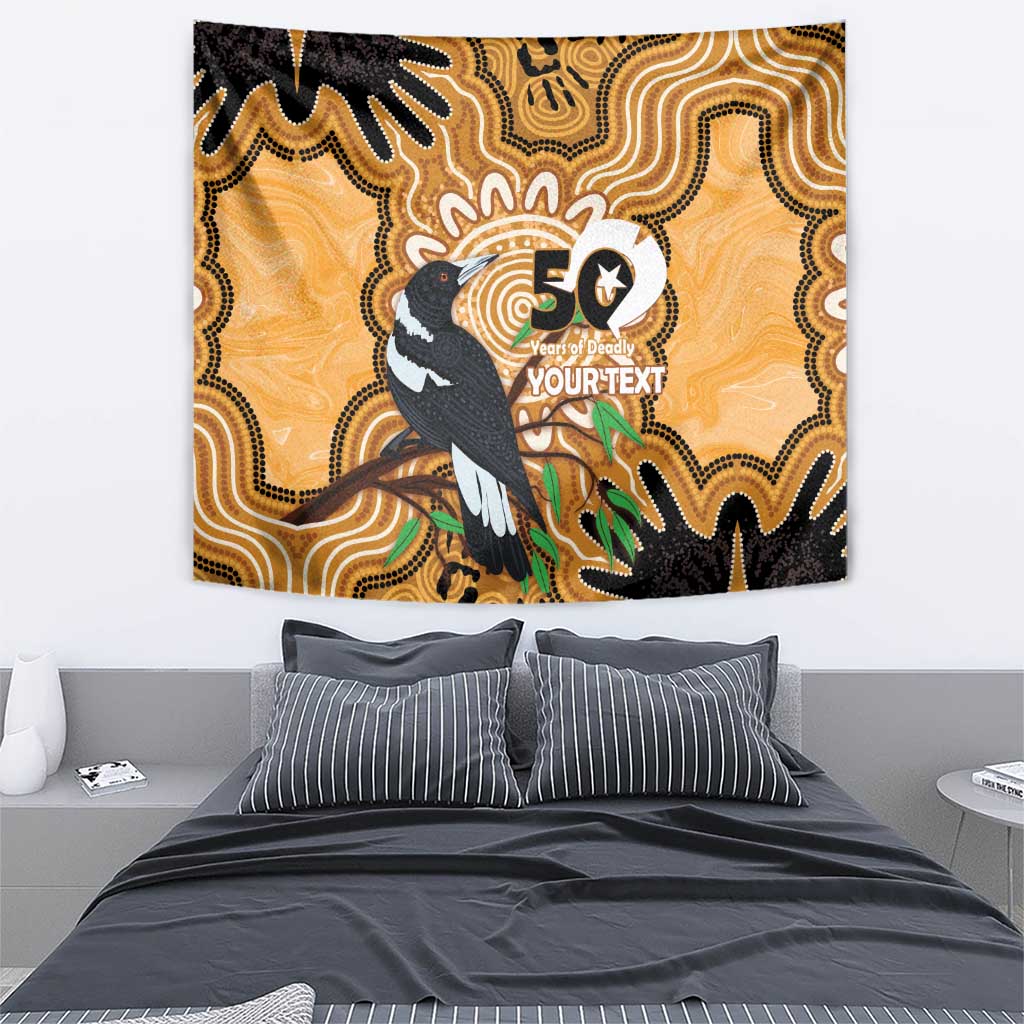 Personalised Australia Magpie NAIDOC Week 2026 Tapestry 50 Years of Deadly Aboriginal Art