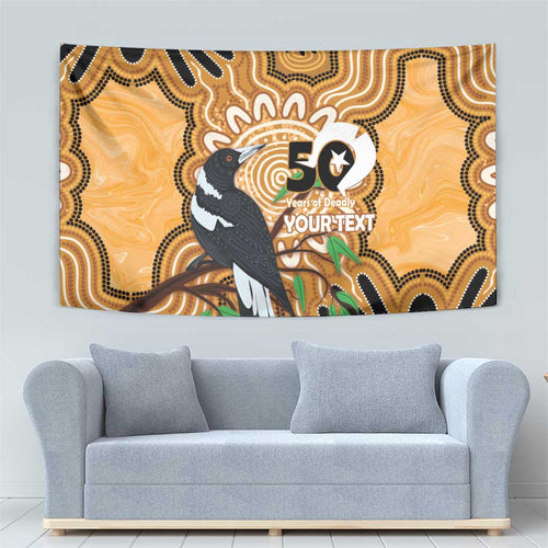 Personalised Australia Magpie NAIDOC Week 2026 Tapestry 50 Years of Deadly Aboriginal Art