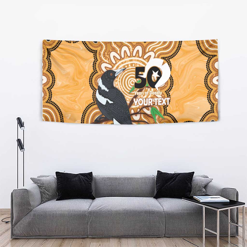 Personalised Australia Magpie NAIDOC Week 2026 Tapestry 50 Years of Deadly Aboriginal Art