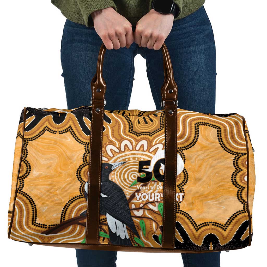 Personalised Australia Magpie NAIDOC Week 2026 Travel Bag 50 Years of Deadly Aboriginal Art