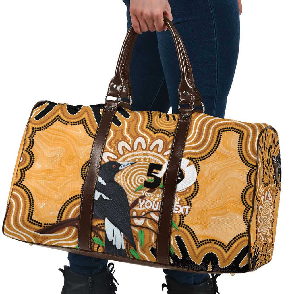 Personalised Australia Magpie NAIDOC Week 2026 Travel Bag 50 Years of Deadly Aboriginal Art