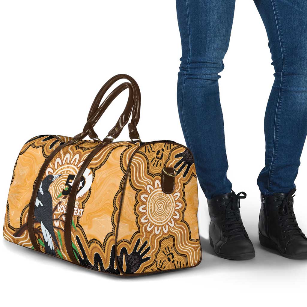 Personalised Australia Magpie NAIDOC Week 2026 Travel Bag 50 Years of Deadly Aboriginal Art