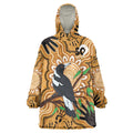 Personalised Australia Magpie NAIDOC Week 2026 Wearable Blanket Hoodie 50 Years of Deadly Aboriginal Art