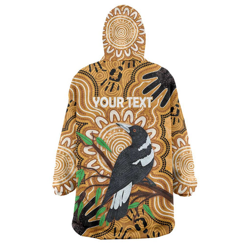 Personalised Australia Magpie NAIDOC Week 2026 Wearable Blanket Hoodie 50 Years of Deadly Aboriginal Art