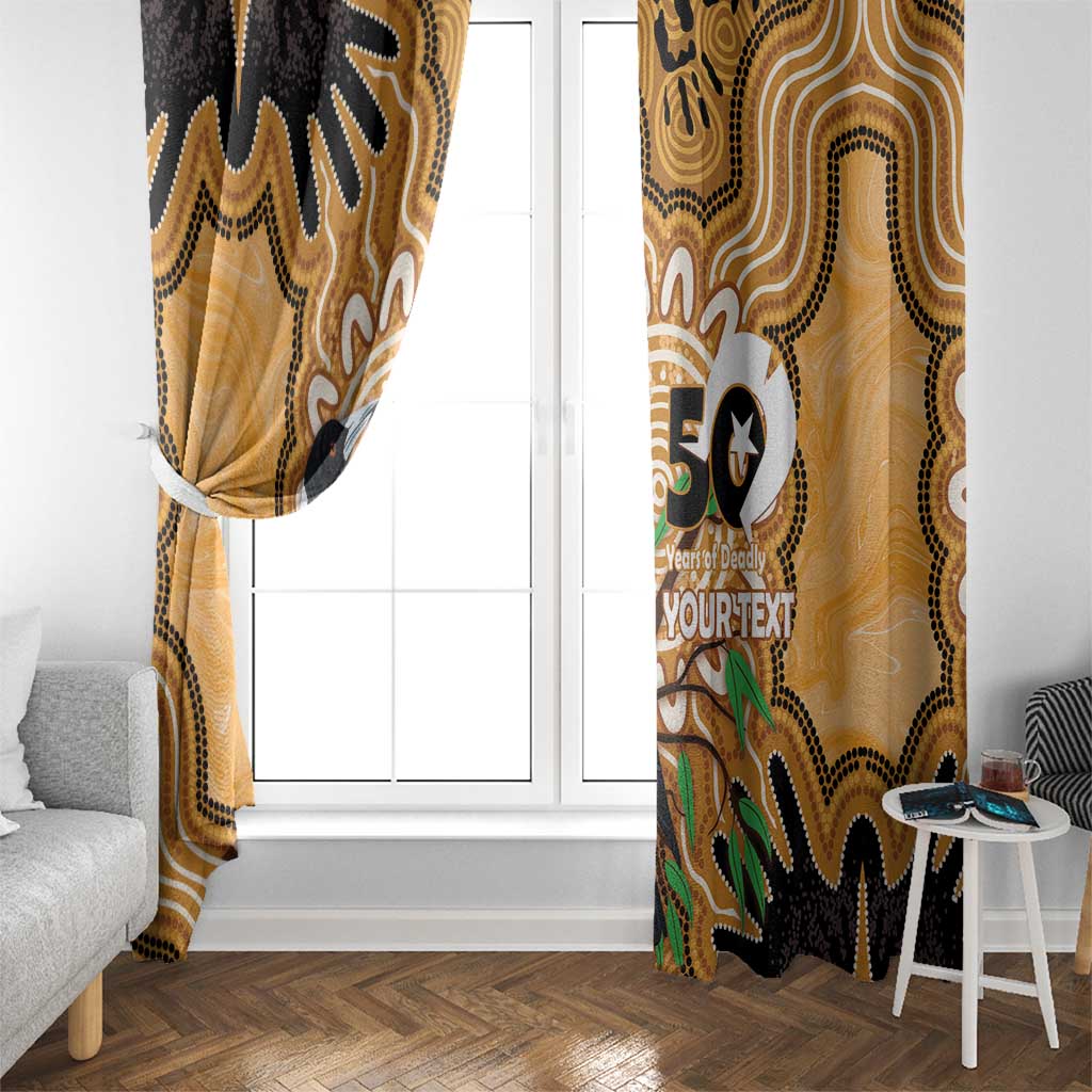 Personalised Australia Magpie NAIDOC Week 2026 Window Curtain 50 Years of Deadly Aboriginal Art