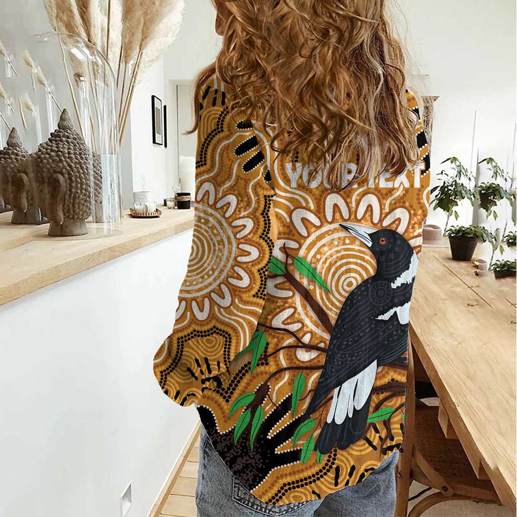 Personalised Australia Magpie NAIDOC Week 2026 Women Casual Shirt 50 Years of Deadly Aboriginal Art