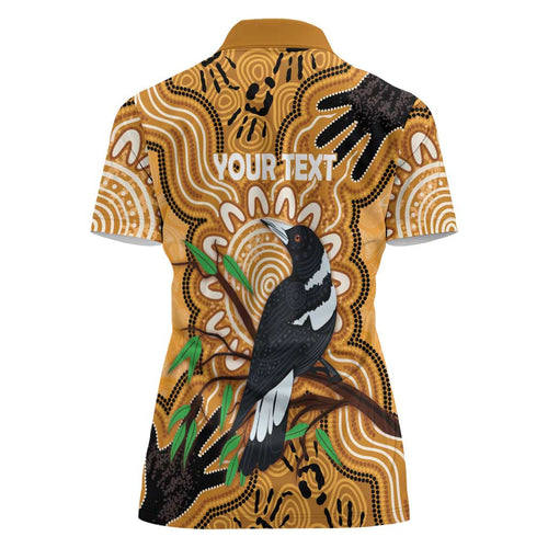 Personalised Australia Magpie NAIDOC Week 2026 Women Polo Shirt 50 Years of Deadly Aboriginal Art