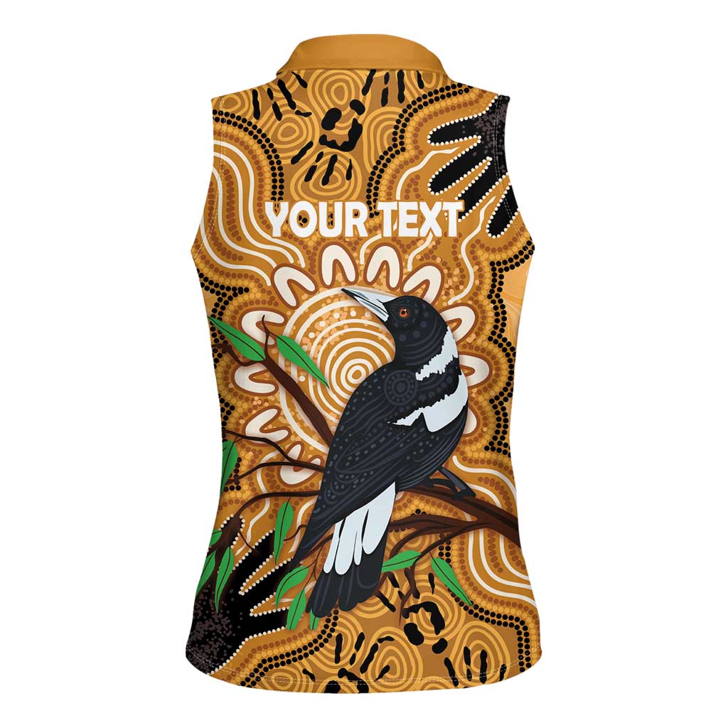 Personalised Australia Magpie NAIDOC Week 2026 Women Sleeveless Polo Shirt 50 Years of Deadly Aboriginal Art