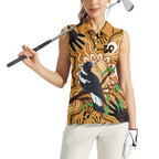 Personalised Australia Magpie NAIDOC Week 2026 Women Sleeveless Polo Shirt 50 Years of Deadly Aboriginal Art