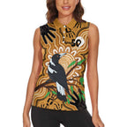 Personalised Australia Magpie NAIDOC Week 2026 Women Sleeveless Polo Shirt 50 Years of Deadly Aboriginal Art