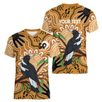 Personalised Australia Magpie NAIDOC Week 2026 Women V-Neck T-Shirt 50 Years of Deadly Aboriginal Art