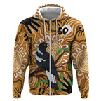 Personalised Australia Magpie NAIDOC Week 2026 Zip Hoodie 50 Years of Deadly Aboriginal Art