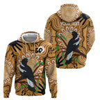 Personalised Australia Magpie NAIDOC Week 2026 Zip Hoodie 50 Years of Deadly Aboriginal Art