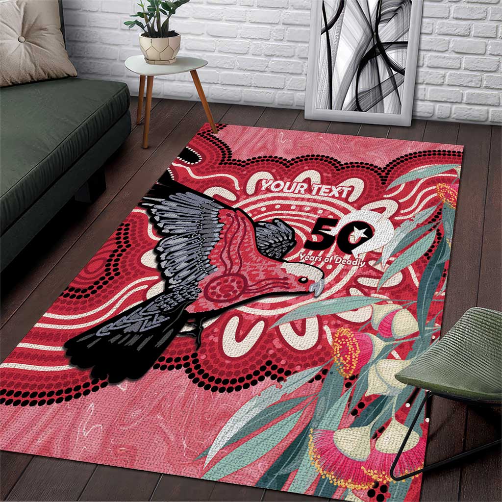 Personalised Australia Galah NAIDOC Week 2026 Area Rug 50 Years of Deadly Aboriginal Art